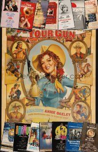 7d036 LOT OF 15 STAGE WINDOW CARDS '90s-00s Annie Get Your Gun, Music Man, Odd Couple & more!
