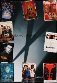 7d048 LOT OF 40 UNFOLDED AND FORMERLY FOLDED ONE-SHEETS '75 - '08 X-Files, Four Rooms & more!