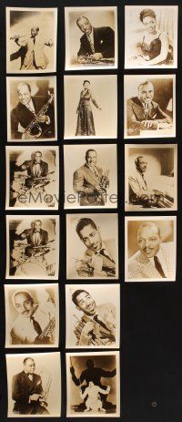 7d025 LOT OF 16 1940s BLACK MUSICIANS 4x5 STILLS '40s Cab Calloway & all-time greats!