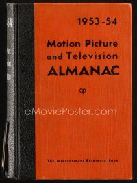 7d153 1953-54 MOTION PICTURE AND TELEVISION ALMANAC hardcover book '54 loaded with information!