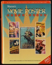 7d180 WARREN'S 1993 MOVIE POSTER PRICE GUIDE hardcover book '93 over 18,000 titles, 1900 to 1992!