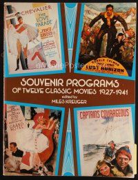7d217 SOUVENIR PROGRAMS OF TWELVE CLASSIC MOVIES first edition softcover book '77 from 1927 to 1941!