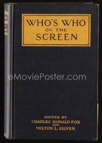 7d182 WHO'S WHO ON THE SCREEN hardcover book '20 loaded with information on actors & directors!