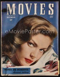 7d132 MODERN MOVIES magazine December 1946 c/u of sexy Lauren Bacall starring in The Big Sleep!