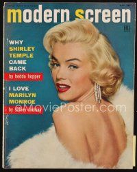 7d076 MODERN SCREEN magazine October 1953 c/u of sexiest Marilyn Monroe by Trindl & Woodfield!