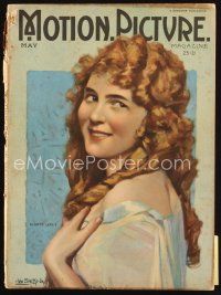 7d103 MOTION PICTURE magazine May 1921 artwork of pretty Gladys Leslie by Leo Sielke Jr.!