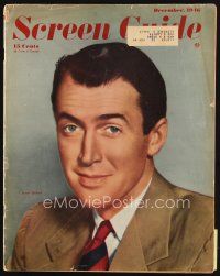 7d138 SCREEN GUIDE magazine December 1946 great portrait of James Stewart by Bruce Bailey!