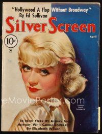 7d065 SILVER SCREEN magazine April 1935 artwork of sexy Constance Bennett by Marland Stone!