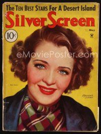 7d066 SILVER SCREEN magazine May 1935 artwork of pretty smiling Ruby Keeler by Marland Stone!