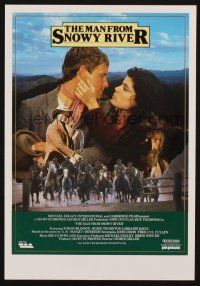 7d038 LOT OF 50 UNFOLDED MAN FROM SNOWY RIVER NEW ZEALAND MINI-POSTERS '82 George Miller