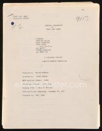 7d355 GRAY LADY DOWN combined continuity script Nov 27, 1977, screenplay by Whittaker & Sackler!