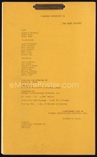 7d366 REBEL ROUSERS combined continuity script March 31, 1970 screenplay by Polsky, Kars & Cohen!