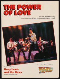 7d230 BACK TO THE FUTURE sheet music '85 Huey Lewis & the News, The Power of Love!