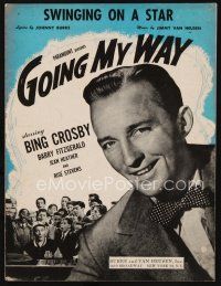 7d246 GOING MY WAY sheet music '44 Bing Crosby, Leo McCarey classic, Swinging on a Star!