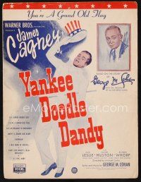 7d290 YANKEE DOODLE DANDY sheet music '42 full-length James Cagney, You're a Grand Old Flag!