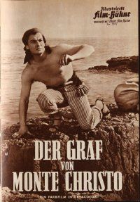 7d303 COUNT OF MONTE CRISTO German program R60 different images of Jean Marais as Edmond Dantes!