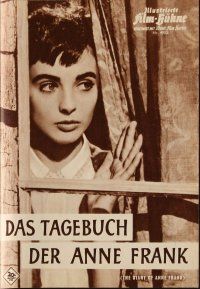 7d304 DIARY OF ANNE FRANK German program '59 different images of Millie Perkins in title role