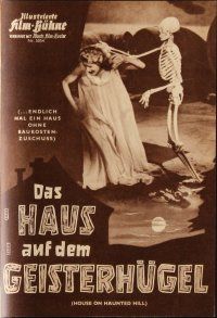 7d318 HOUSE ON HAUNTED HILL German program '60 classic Vincent Price, cool different images!
