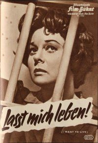 7d321 I WANT TO LIVE German program '59 different images of Susan Hayward as Barbara Graham!