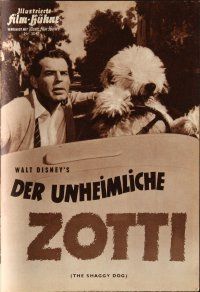 7d333 SHAGGY DOG German program '60 Disney, Fred MacMurray, wacky different images!