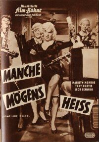 7d337 SOME LIKE IT HOT German program '59 sexy Marilyn Monroe, Curtis & Lemmon, different images!