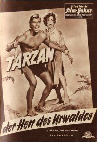 7d338 TARZAN THE APE MAN German program '60 Edgar Rice Burroughs, Denny Miller, different images!