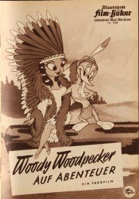 7d340 WOODY WOODPECKER AUF ABENTEUER German program '60 Walter Lantz, great cartoon images!
