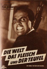 7d341 WORLD, THE FLESH & THE DEVIL German program '59 Inger Stevens, Belafonte & Ferrer, different!