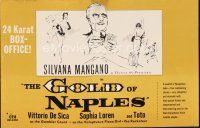 7d414 EVERY DAY'S A HOLIDAY pressbook R57 De Sica's Gold of Naples, Silvana Mangano, Sophia Loren!