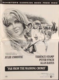 7d416 FAR FROM THE MADDING CROWD pressbook '68 Julie Christie, Terence Stamp, Finch, Schlesinger