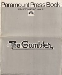 7d425 GAMBLER pressbook '74 James Caan is a degenerate gambler who owes the mob $44,000!