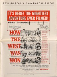 7d429 HOW THE WEST WAS WON pressbook '64 John Ford epic, Debbie Reynolds, Gregory Peck & all-stars