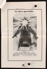 7d494 THING pressbook '82 John Carpenter sci-fi horror, the ultimate in alien terror!