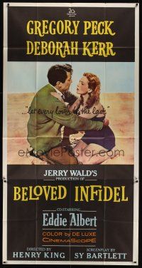 7e513 BELOVED INFIDEL 3sh '59 Gregory Peck as F. Scott Fitzgerald & Deborah Kerr as Sheila Graham!