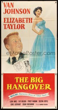 7e514 BIG HANGOVER 3sh '50 art of pretty Elizabeth Taylor & Van Johnson, are they born that way?!