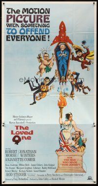 7e591 LOVED ONE 3sh '65 Jonathan Winters in the motion picture with something to offend everyone!