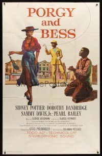 7e625 PORGY & BESS INCOMPLETE 3sh '59 art of Sidney Poitier, Dorothy Dandridge & Sammy Davis Jr.!