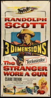 7e672 STRANGER WORE A GUN 3sh '53 Randolph Scott for the first time in 3 dimensions!