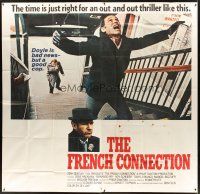 7e027 FRENCH CONNECTION int'l 6sh '71 Gene Hackman in movie chase climax, William Friedkin!