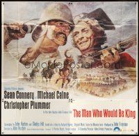 7e047 MAN WHO WOULD BE KING 6sh '75 art of Sean Connery & Michael Caine by Tom Jung!