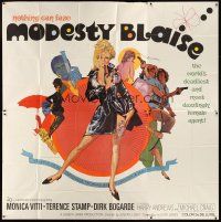 7e049 MODESTY BLAISE 6sh '66 Bob Peak art of sexiest female secret agent Monica Vitti!