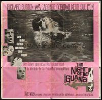 7e054 NIGHT OF THE IGUANA 6sh '64 Richard Burton, Ava Gardner, Sue Lyon, Deborah Kerr, John Huston