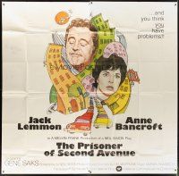 7e060 PRISONER OF SECOND AVENUE int'l 6sh '75 Jack Lemmon & Anne Bancroft, from Neil Simon play!