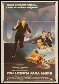 7e218 LICENCE TO KILL Argentinean '89 Timothy Dalton as James Bond, he's out for revenge!