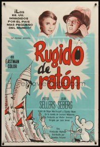 7e229 MOUSE THAT ROARED Argentinean '59 Sellers & Seberg take over country w/invasion of laughs!