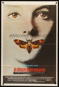 7e253 SILENCE OF THE LAMBS Argentinean '90 great image of Jodie Foster with moth over mouth!