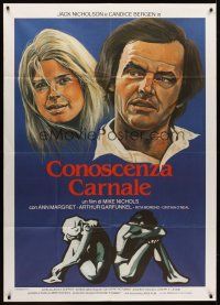 7e300 CARNAL KNOWLEDGE Italian 1p R80s different art of Jack Nicholson & Candice Bergen by Rabito!