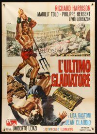 7e396 MESSALINA VS. THE SON OF HERCULES Italian 1p '64 Lenzi's L'ultimo gladiatore, Casaro art!