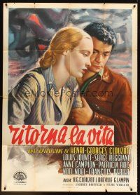 7e418 RETURN TO LIFE Italian 1p '50 4 top directors, adjusting to life after World War II!