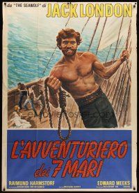 7e433 SEAWOLF Italian 1p '70s based on the novel by Jack London, art of Wolf Larsen!